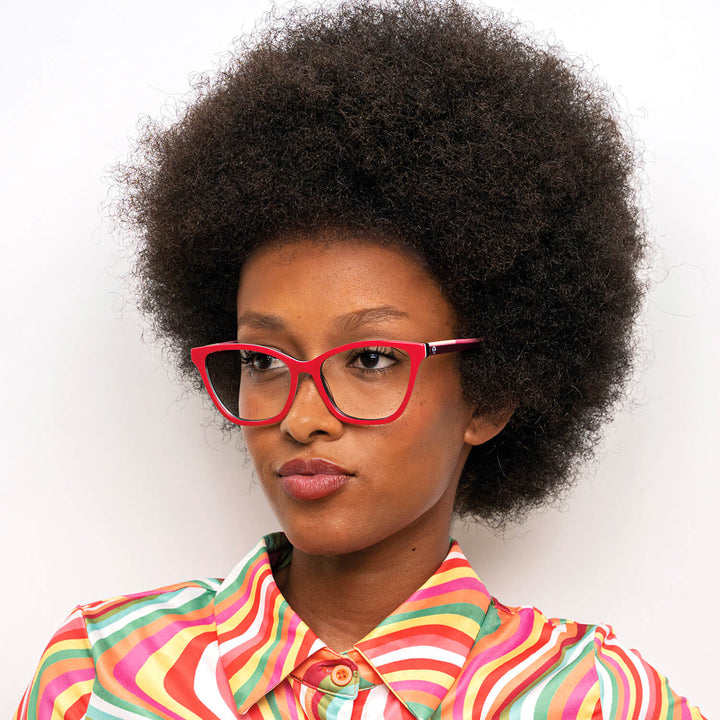 Eyeglasses optical frames with receta envio gratis red for women round face large mayorista optica distribuidor Bonoboss #color_red