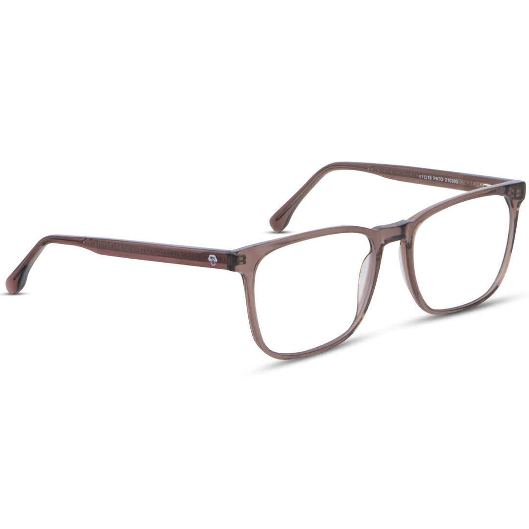 Lentes antirreflejantes Waimea XL en tono champán, primer plano de la montura de bioacetato #color_peach