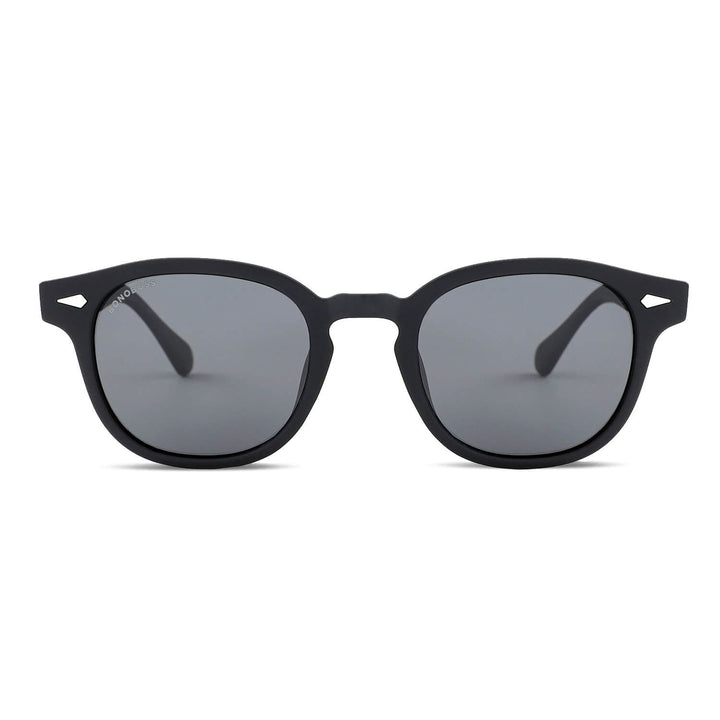 Sunglasses polarized round botellas plásticas recycleds sustainable black. cristal black Bonoboss #color_negro