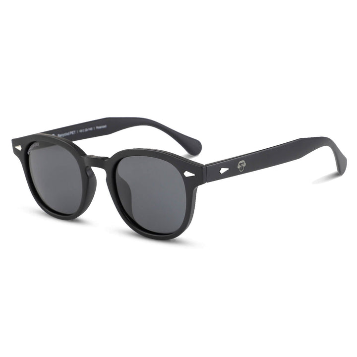 Sunglasses polarized round botellas plásticas recycleds sustainable black. cristal black Bonoboss #color_negro