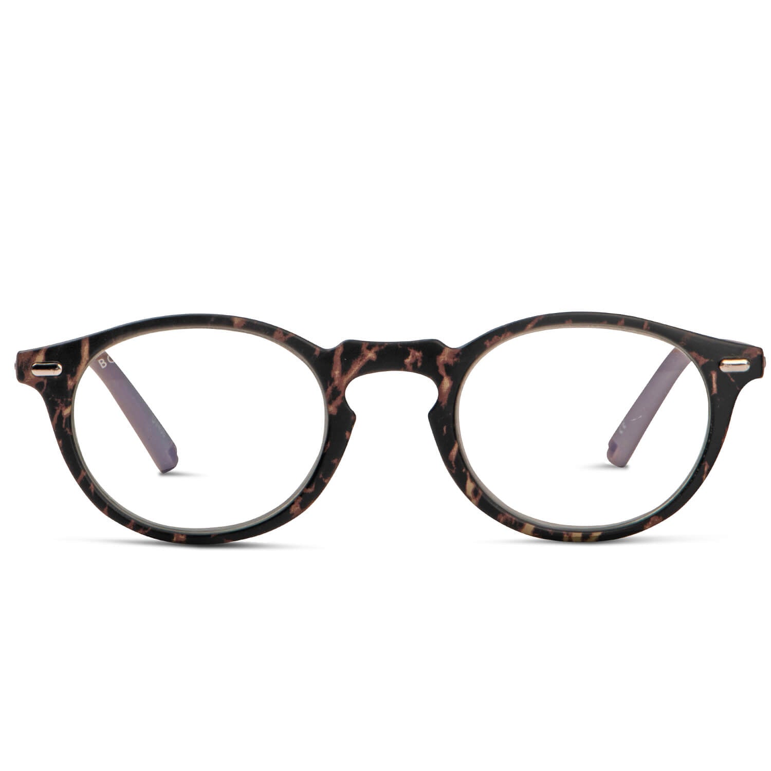 Whoopi Brown Round Blue Light Filter Reading Glasses for Men and Women ...