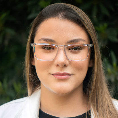 anteojos o marcos opticos rectangulares transparentes grandes para cara redonda de color transparente con sobre lente clip sol iman polarizado para hombre y mujer vista frontal  #color_transparente