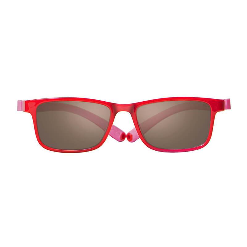 anteojos lentes de sol polarizados para niños y niñas de moda hechos de goma miraflex resistentes Keule rojo cafe
